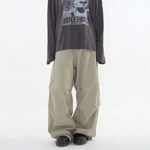 韩代Raucohouse Ground cation wide pants 复古休闲长裤百搭休闲