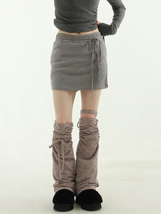 slit mini golgi banding skirt竖纹松紧带迷你裙女 knit 韩国代购