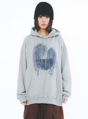 wet effect printing 韩代RaucohouseBasketball over hoodie卫衣