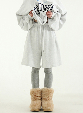 韩国代购 soft cotton banding shorts 设计师款棉质抽绳短裤百搭