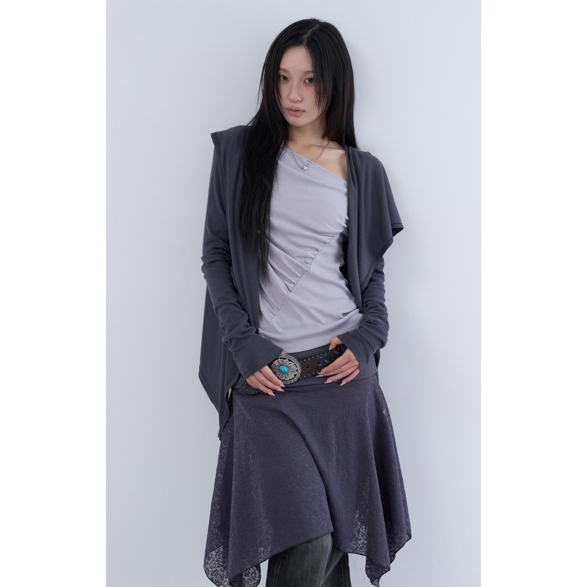 lowear韩代侧纽扣长袖开衫