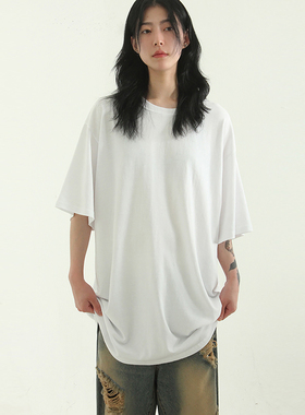 韩国代购23S/S silket cotton box half tee (unisex)夏凉宽松T恤