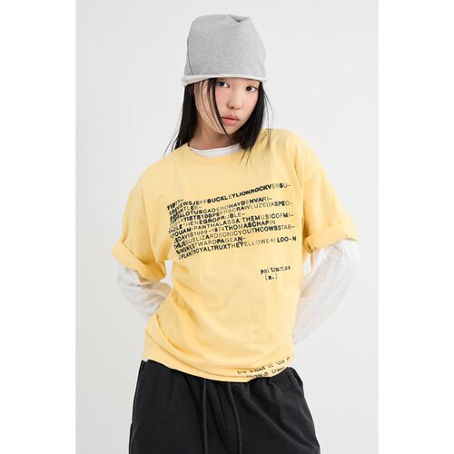 Raucohouse韩代字母短袖T恤