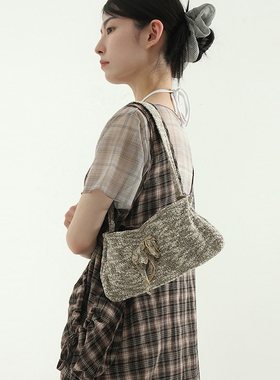 韩国代购25 weed ribbon mini bag 设计师款混色迷你单肩包复古