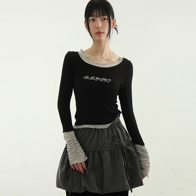 Localmansion韩代字母长袖T恤