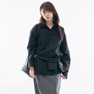 韩代Raucohouse Croy loose fit cotton shirt 宽松口袋长袖衬衫