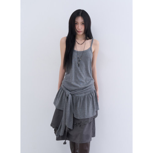 lowear韩代绑带吊带连衣裙