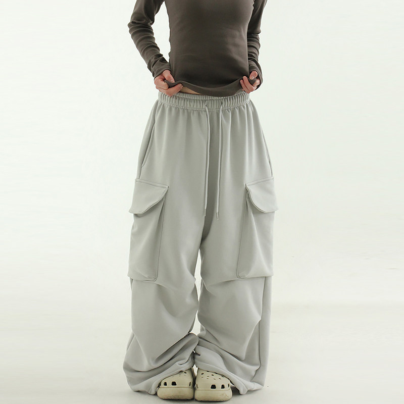 韩国代购24 mild cotton cargo jogger banding pants 休闲长裤