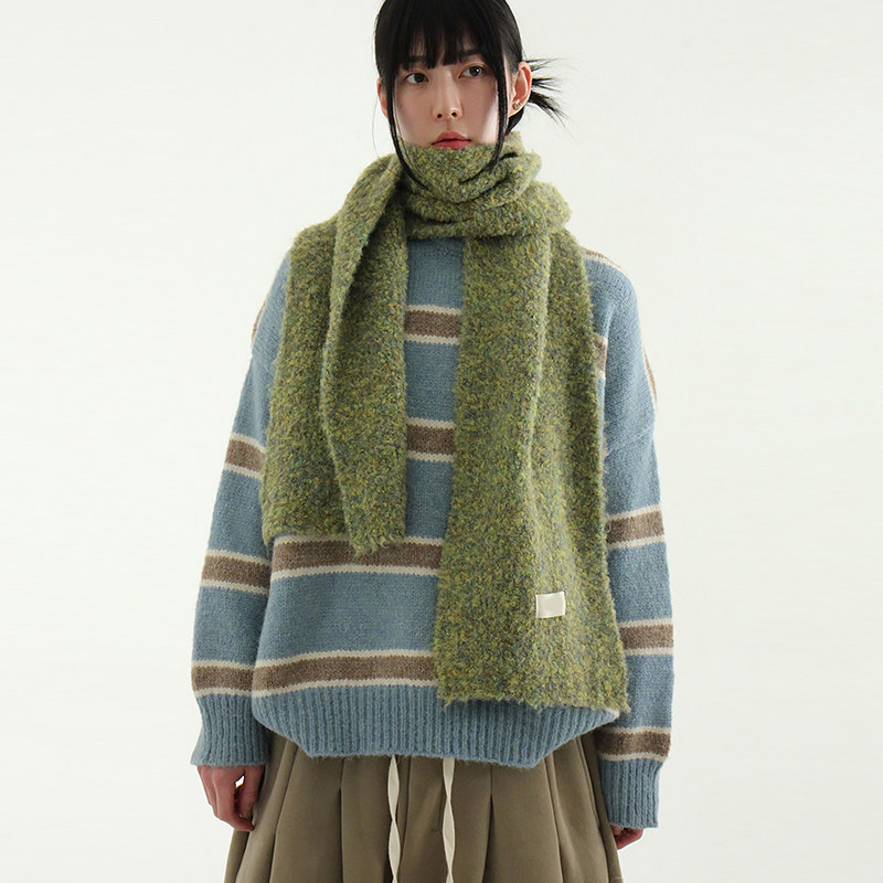 韩代25A/W mellow bokashi knit muffler 设计师款复古百搭围巾