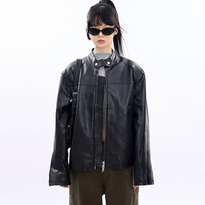 Raucohouse韩代长袖PU外套夹克