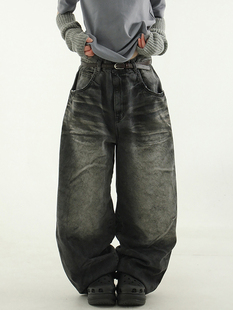 dirty denim 做脏牛仔裤 oil unisex washed pants 韩代 banding