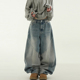 section two 韩代25 jean tone wide 拼接牛仔裤 balloon unisex