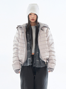 韩代Raucohouse Roke tech lightweight down padding连帽羽绒服
