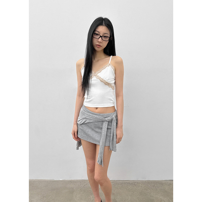 BLACKUP韩代蕾丝吊带打底背心