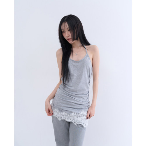 lowear韩代蕾丝吊带迷你连衣裙