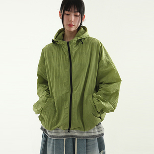 韩代24 grid pattern paper wind jacket (unisex) 防风夹克外套