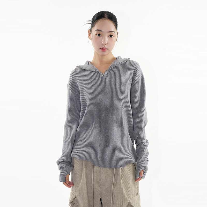 韩代Raucohouse长袖连帽针织衫