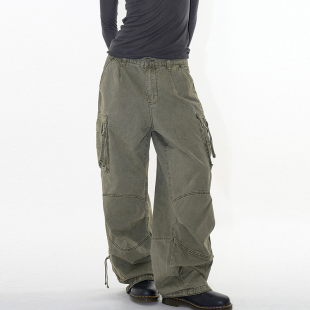 multi cargo pants 国内现货Raucohouse 裤 dying 口袋工装 Rare
