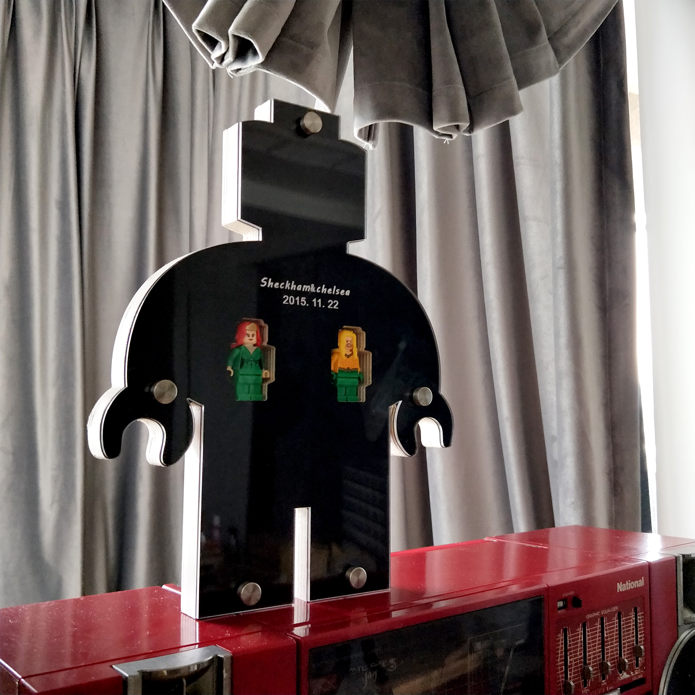 情侣结婚礼物朋友立体相框挂画