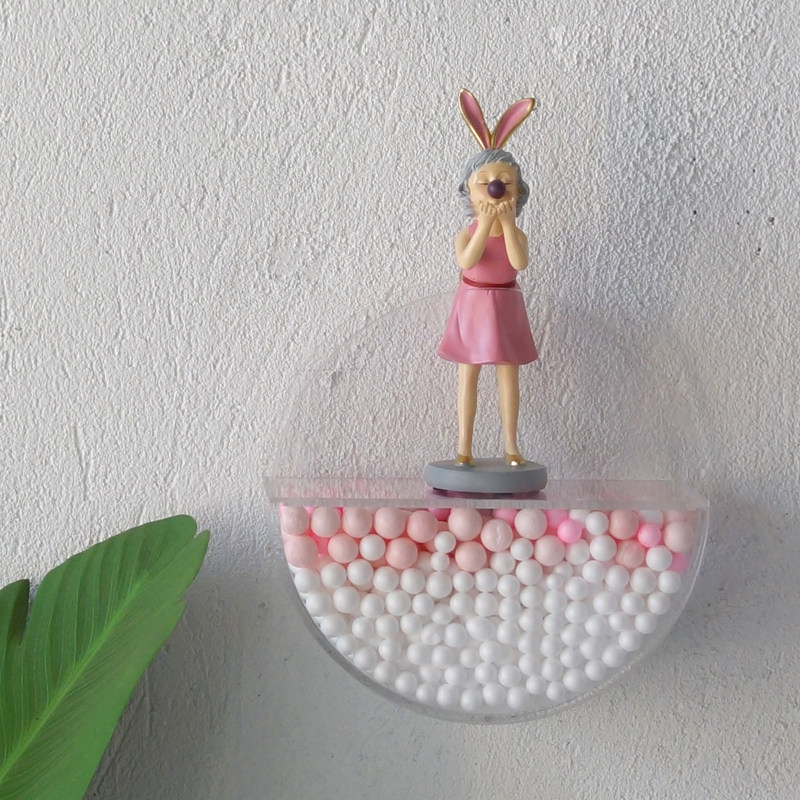 白夜童话女孩房壁挂画泡泡卡通儿童家居创意样板间客厅玄关装饰画