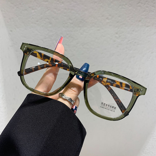 大框近视眼镜框女可配镜片防蓝光