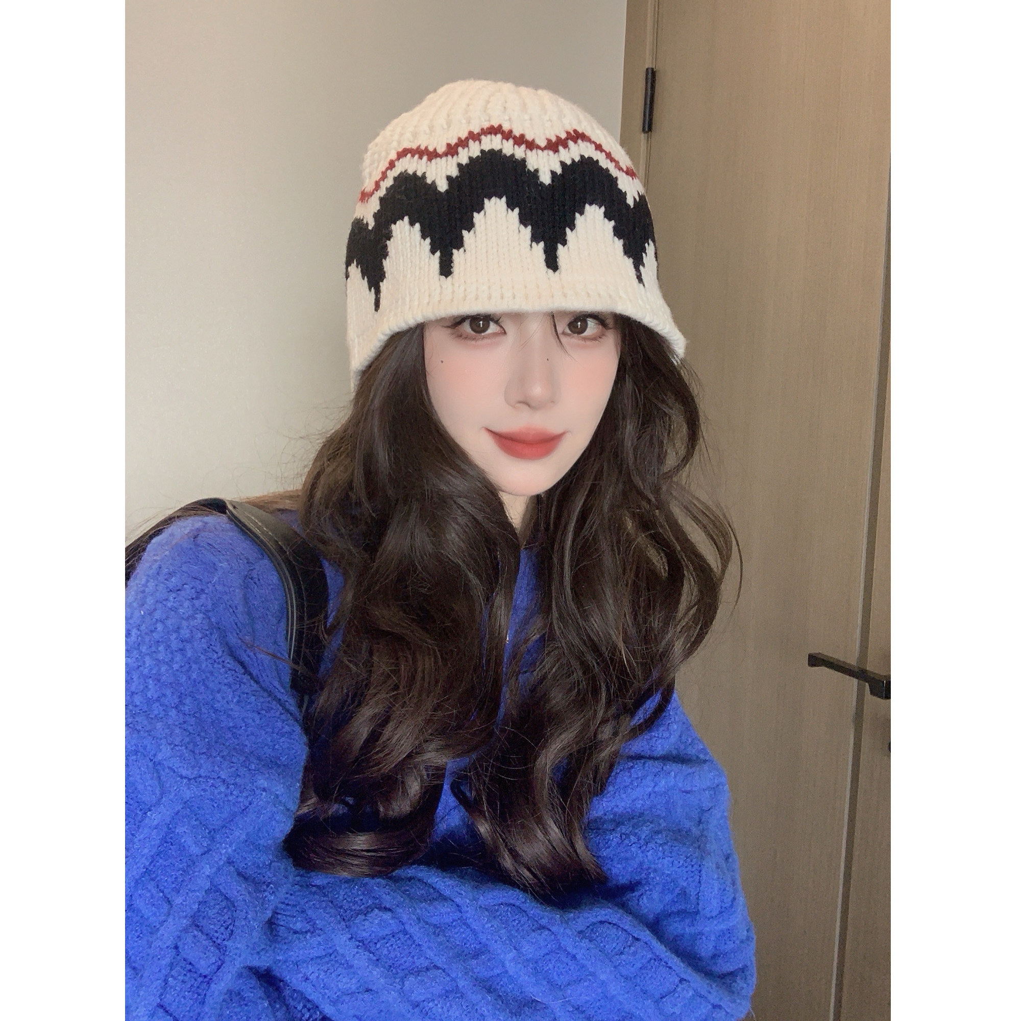 费尔岛风针织渔夫帽子女秋冬季