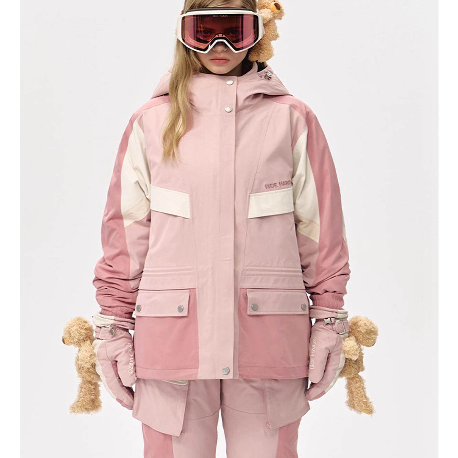 13DE MARZO女士 24秋冬新款滑雪护目镜甜美可调节粉色运动眼镜