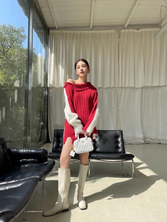 Rumia休闲羊毛设计师毛衣