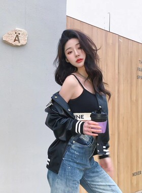 我叫新闻ANN ANDELMAN水钻满天星烫钻牛仔裤2022秋冬牛仔裤女