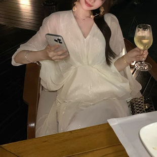 半裙上衣女夏女装 现货 刻在温柔里lazy感上衣 金葱细闪 娇娇女