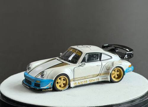 PGM 1:64 保时捷 RWB 930 消光白小比例合金汽车模型仿真摆件