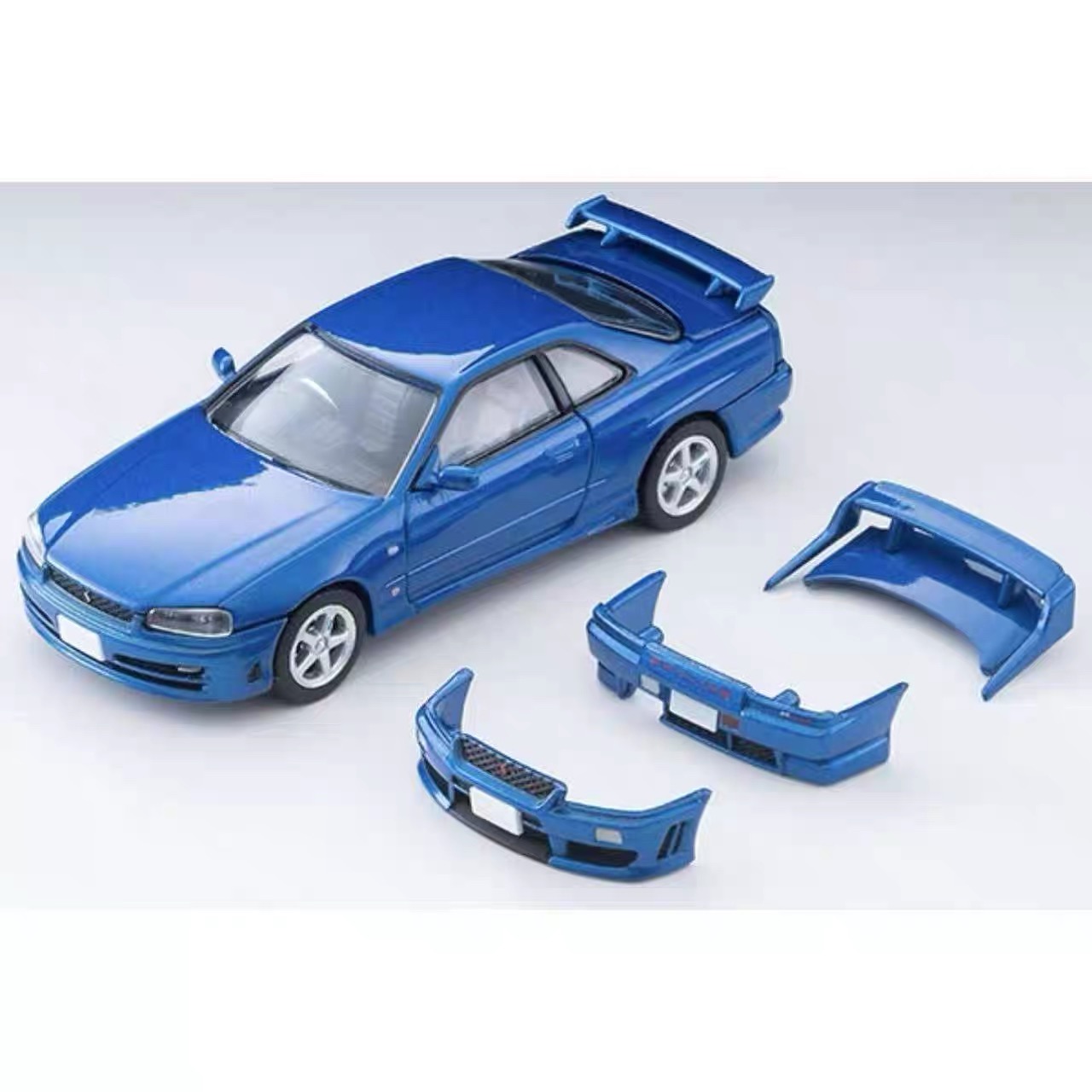 25年11月TOMYTEC TLV LV-N353b 日产Skyline R34 TURBO带配件(青)