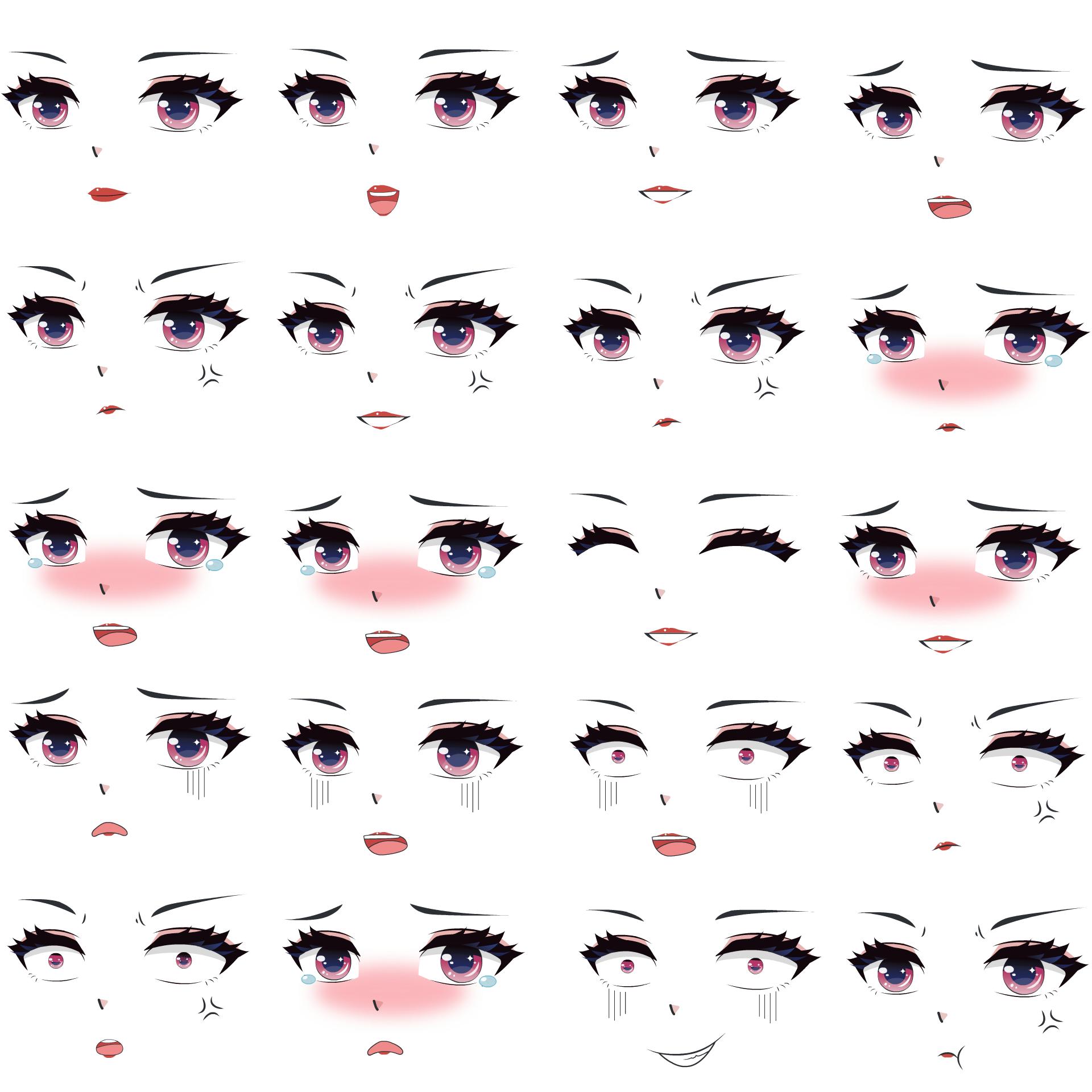 20组AN表情素材，沙雕动画素材，带万能头美女表情、源文件【51】