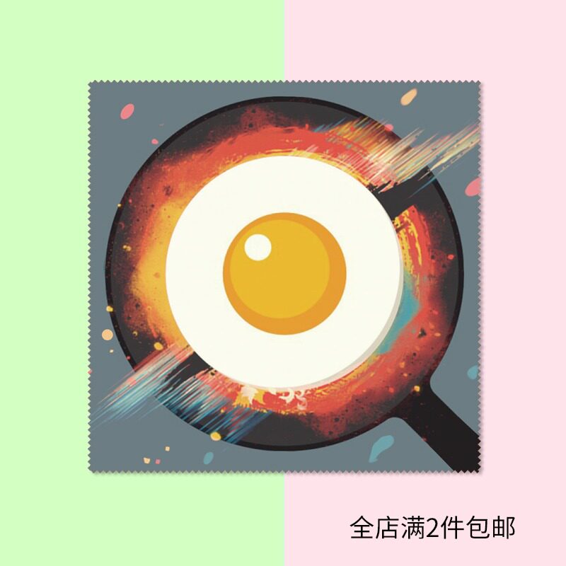 源本原创设计时尚印花眼镜布ins风镜头布 高档眼镜布屏幕擦平底锅