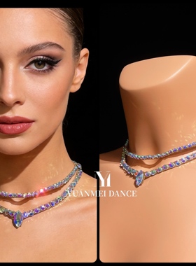 摩登舞项链脖饰拉丁国标镶钻颈环