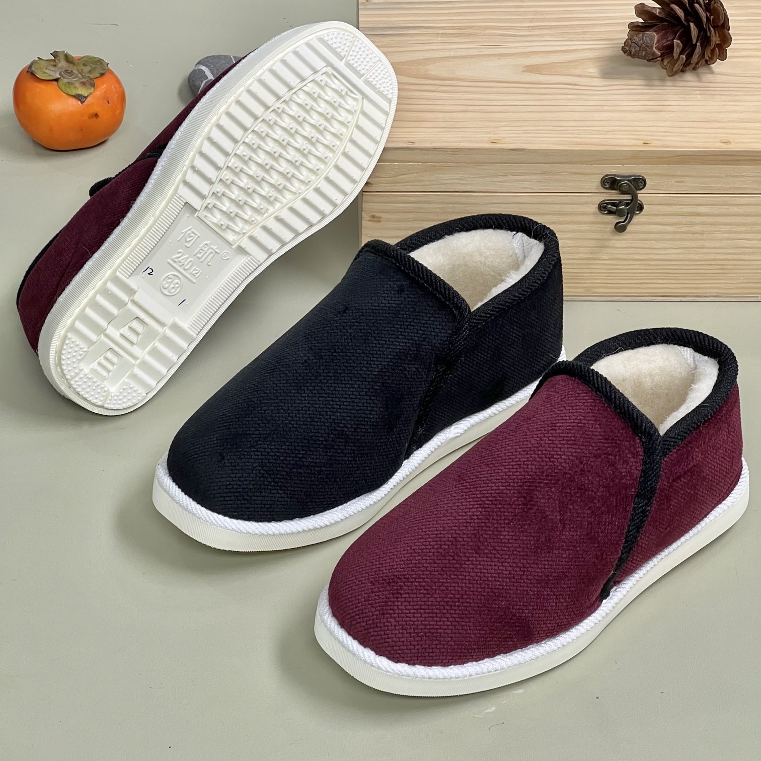 热销防寒冬季新款休闲百搭加绒加厚防滑耐磨加厚鞋底一脚蹬毛棉鞋,女鞋,棉鞋,淘宝优惠券,粉丝福利购,淘宝优惠卷