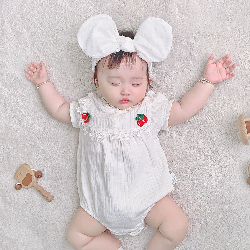 可爱idea新女款薄款三角短袖哈衣