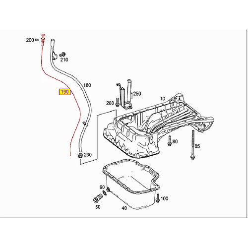 适用福建奔驰威霆唯雅诺M271 M272 M274 M276奔驰机油尺油位测量