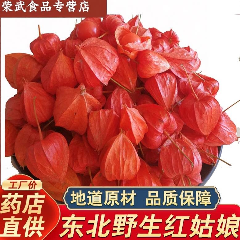 新货东北野生中药材红姑娘儿果山菇娘苦姑娘酸浆果锦灯笼干皮干果