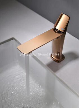 玫瑰金面盆龙头冷热龙头台下盆单孔单把 全铜玫瑰金龙头30217实拍