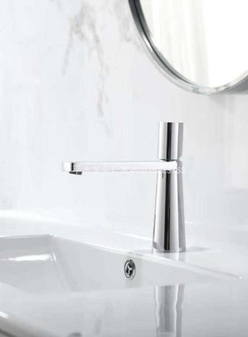 黄铜镀铬面盆龙头陶瓷阀芯台下盆冷热单孔单把洗脸盆30091实拍