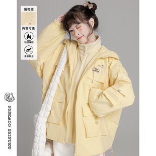 秋冬甜美小个子百搭开衫 咸鱼衣橱 猫耳冲锋衣内胆外套女2025新款
