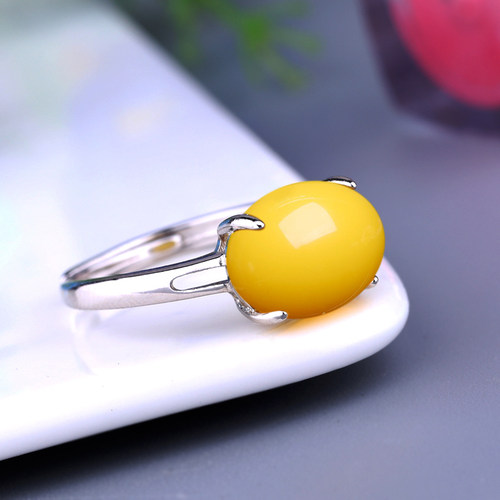 纯银戒指空托活口镶嵌舒俱来S925