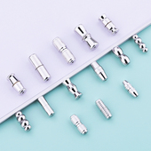 S925纯银女diy配件吊坠扣螺旋扣链接扣子 螺丝扣手链项链扣接扣