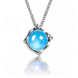 DIY配件S925纯银搭配珍珠手链吊坠空托圆珠宝石百搭银饰手工材料