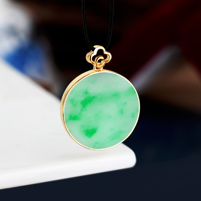 925纯银吊坠空托镶嵌无事牌项坠