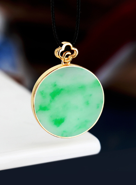 925纯银吊坠空托镶嵌无事牌项坠