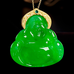 S925纯银吊坠空托镶嵌翡翠白玉石佛公观音配件扣银托项坠空托女式