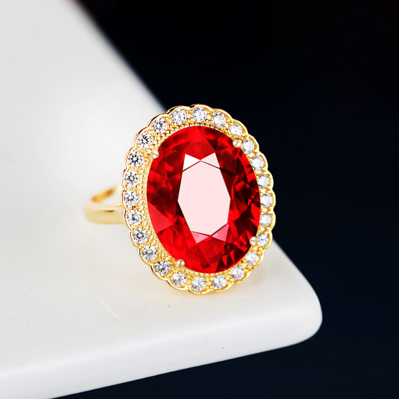 S925纯银戒托diy镶嵌翡翠碧玉石戒面活口女尖底切面戒指空托12*16