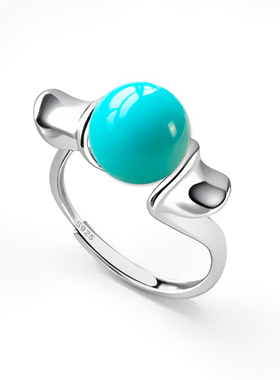 925纯银戒指空托镶嵌绿松石戒托